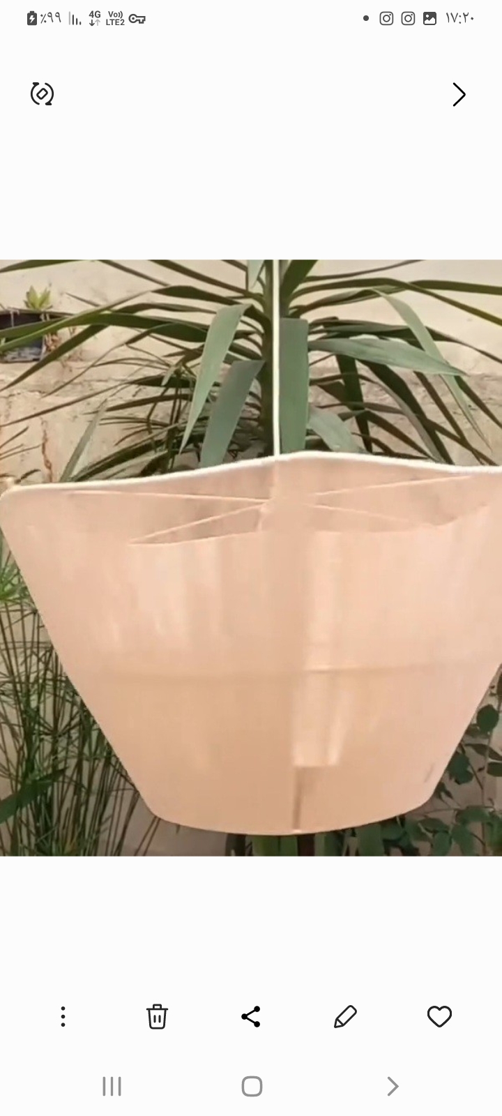 لوستر مکرومه سایز بزرگ نخ تک سوزنه