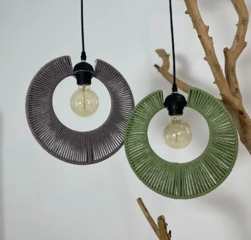 لوستر مکرومه بافی نخ رافیا