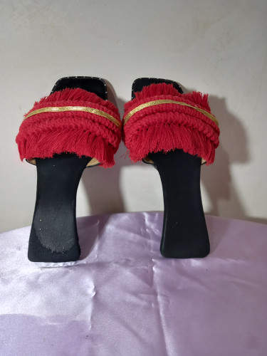 صندل مکرومه بافی مدل مدادی نخ پنبه کتان